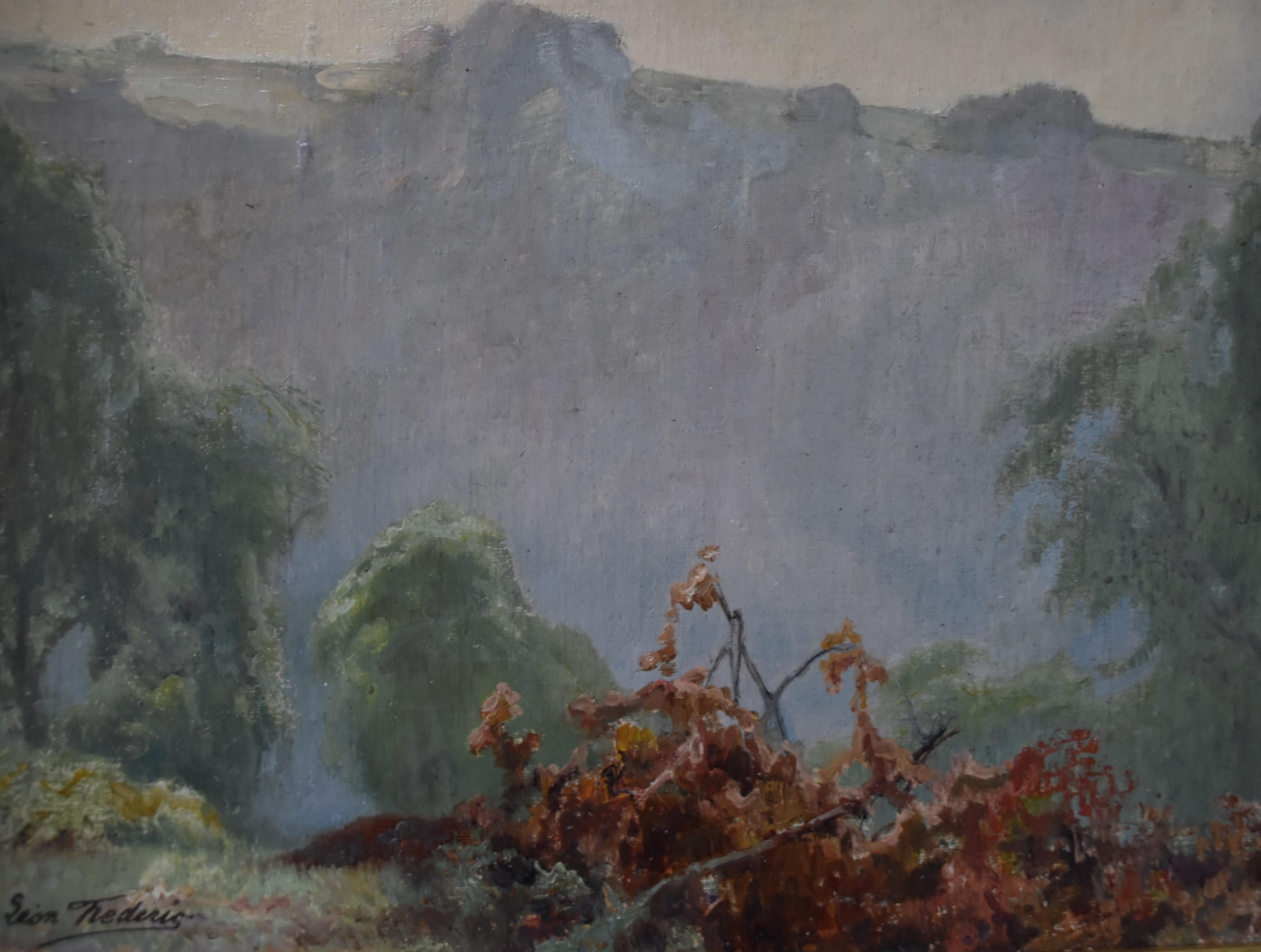 Léon Frédéric (1856-1940) Vallée de Nafraiture, Oil on panel   For Sale 2