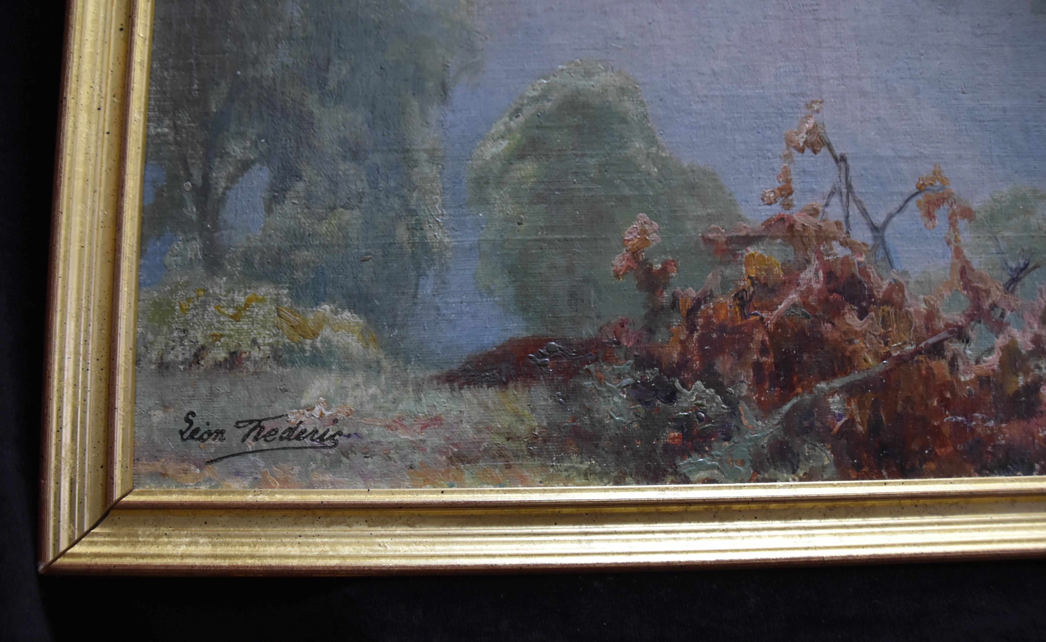 Léon Frédéric (1856-1940) Vallée de Nafraiture, Oil on panel   For Sale 4