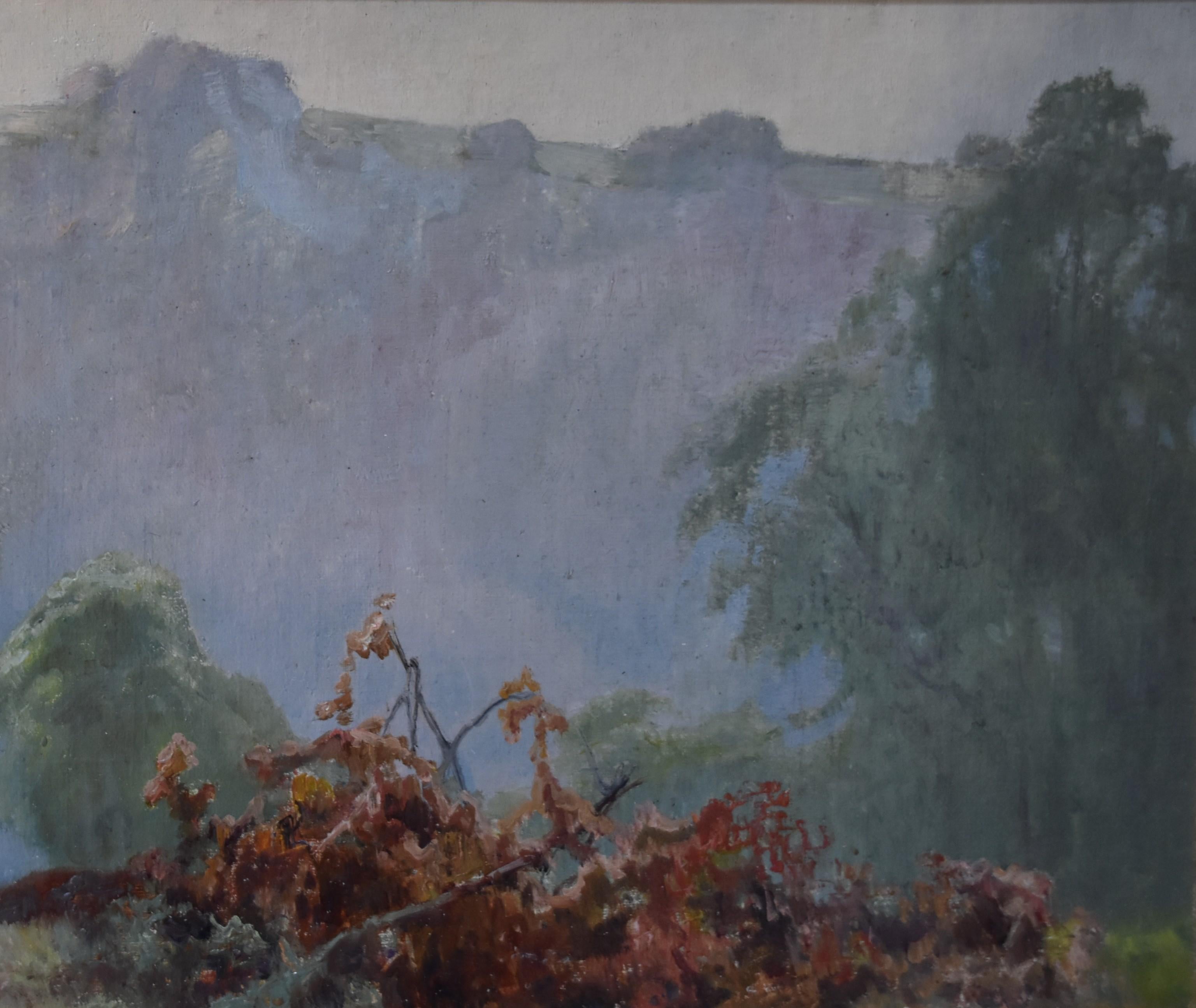 Léon Frédéric (1856-1940) Valle de Nafraiture, Óleo sobre tabla en venta 7