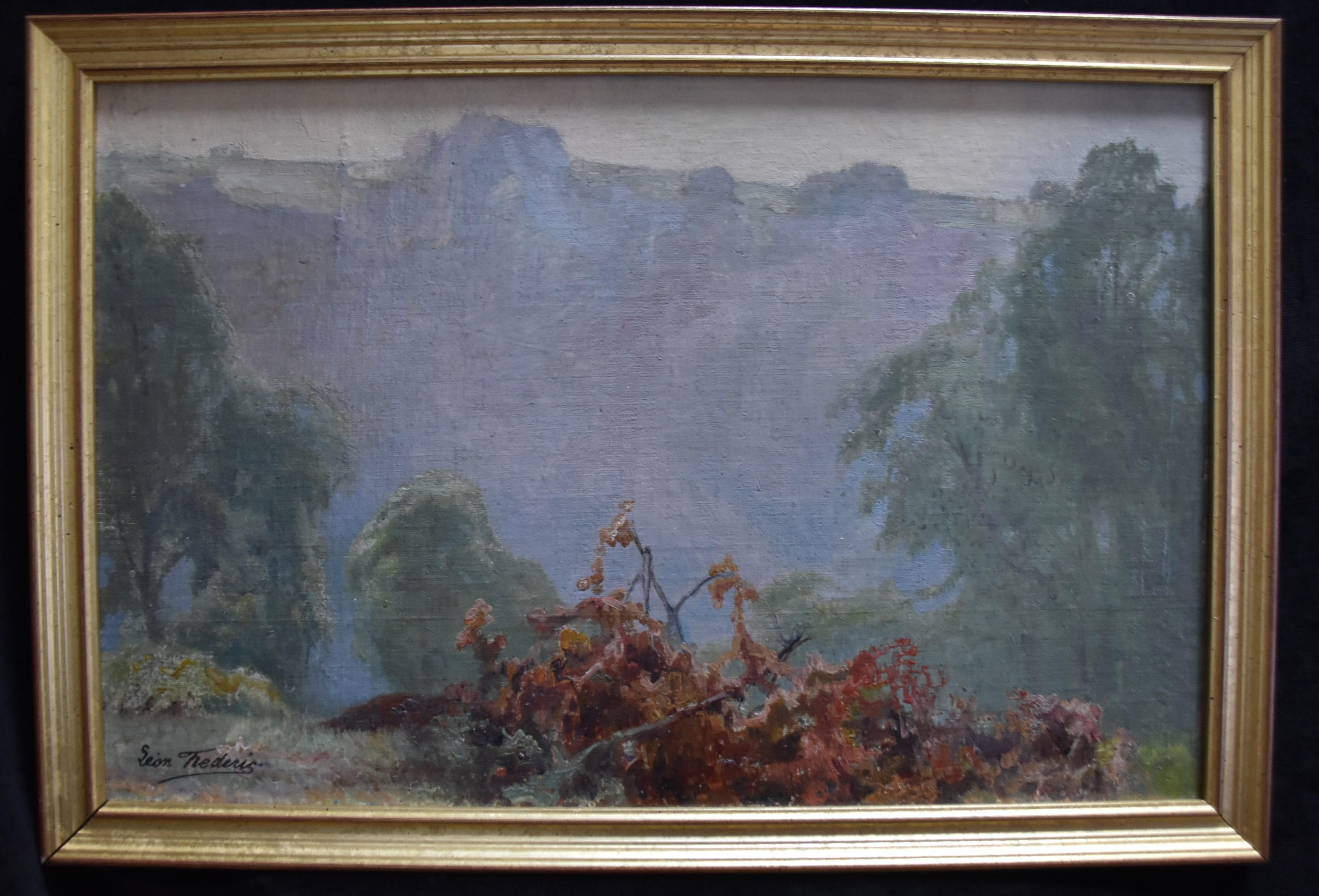 Léon Frédéric (1856-1940) Valle de Nafraiture, Óleo sobre tabla en venta 8