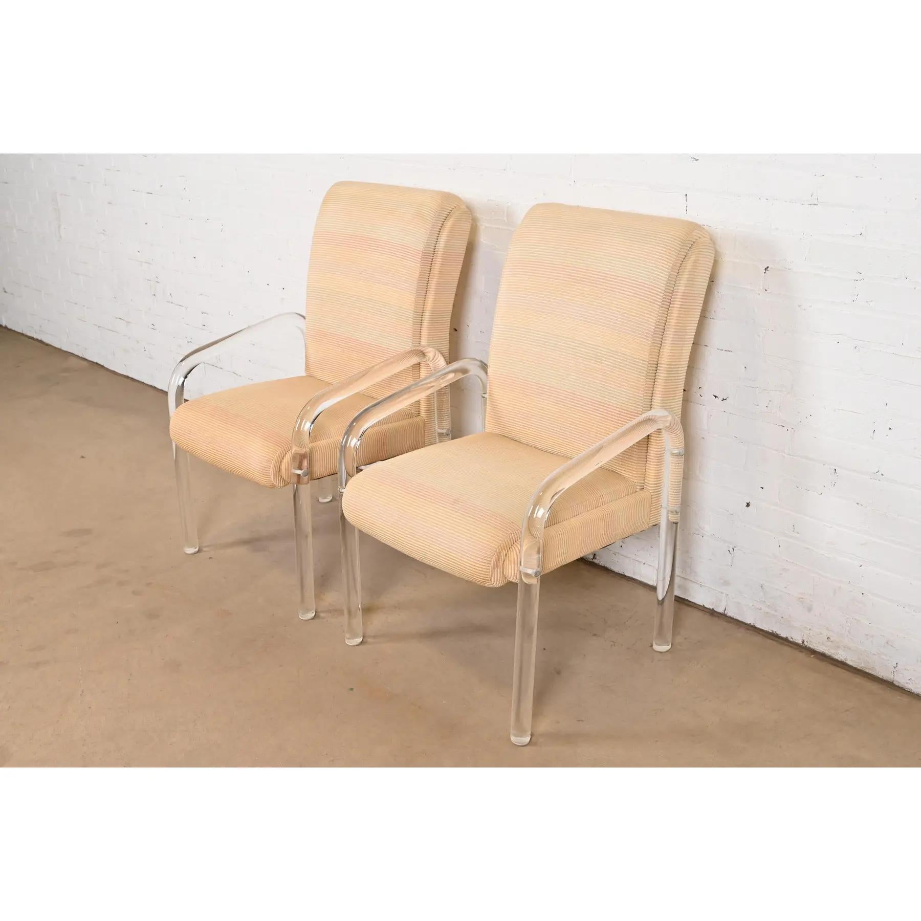 Leon Frost für Lion in Frost Modern Art Deco Lucite Armchairs oder Club Chairs im Zustand „Gut“ im Angebot in South Bend, IN