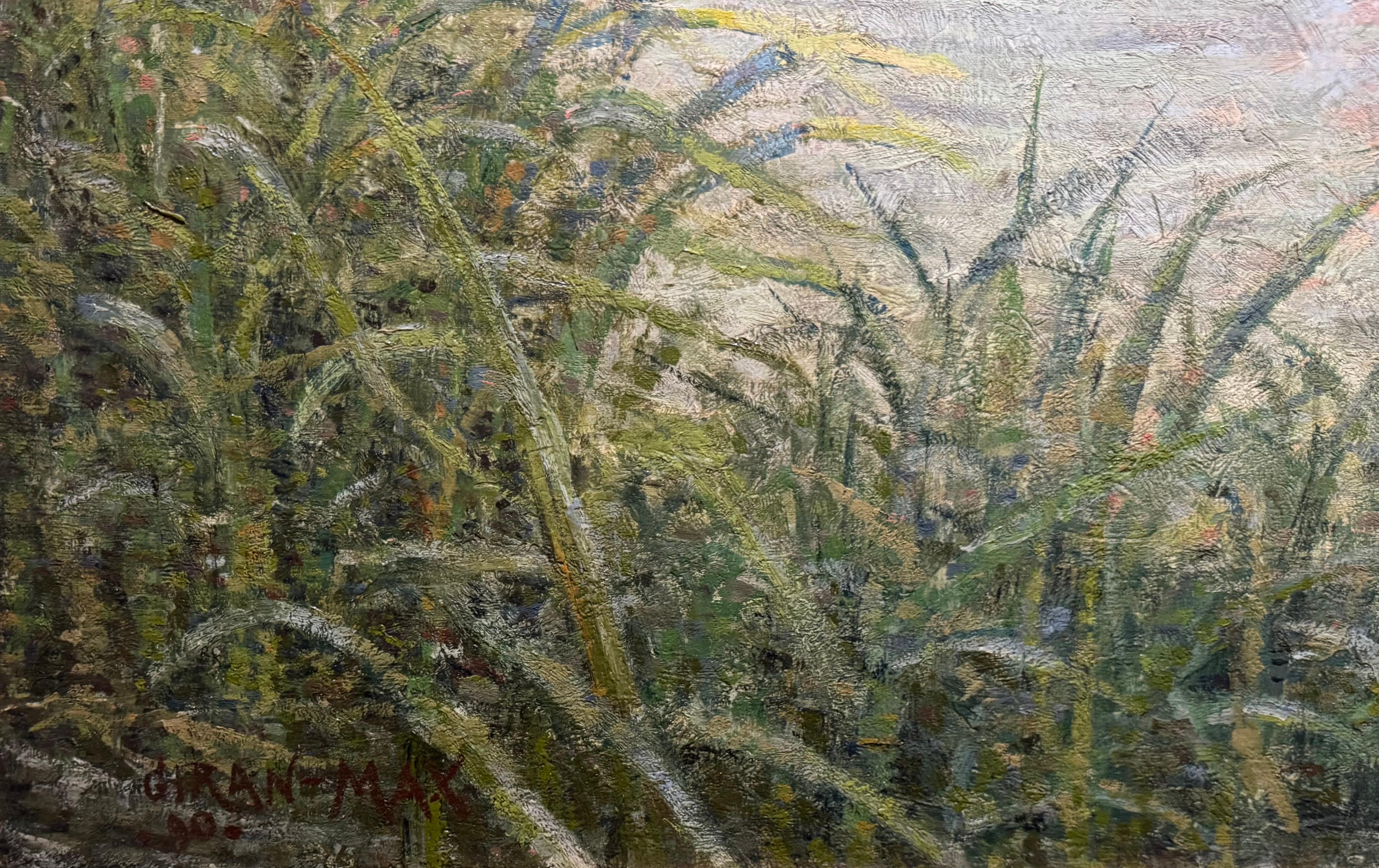 Großer französischer Impressionist Männlicher Junge Schwimmen Landschaft Strand im Angebot 4