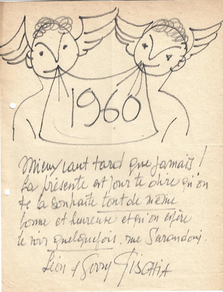 Print di Léon Gischia - Buon anno - Disegno di L. Gischia - 1960