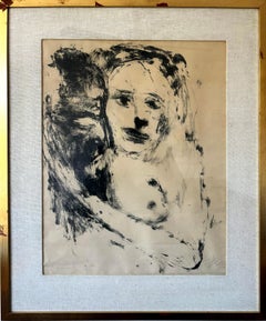 «La caricia», litografía expresionista de Leon Golub
