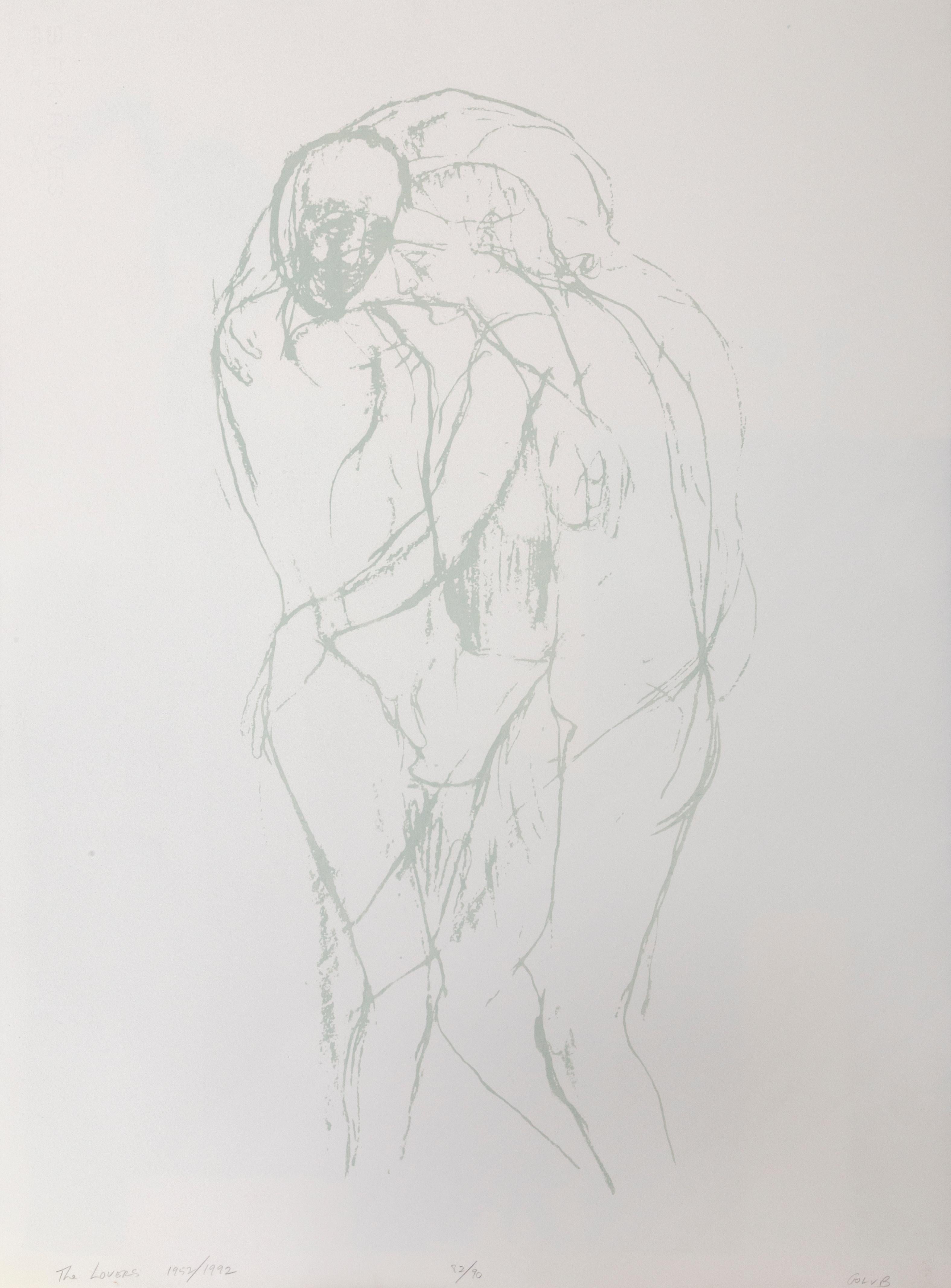 The Lovers, Lithograph by Leon Golub
