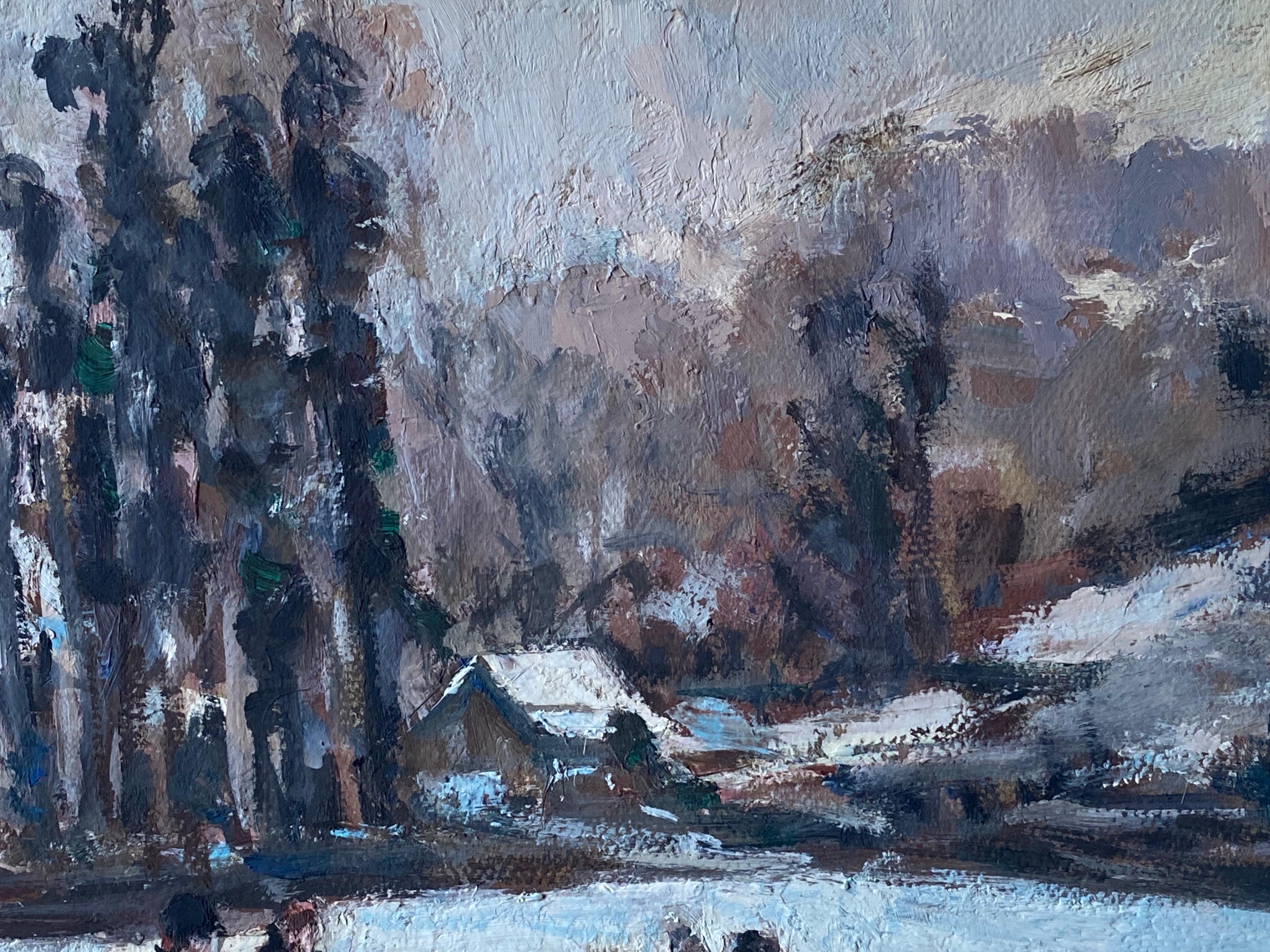 winter fields painting