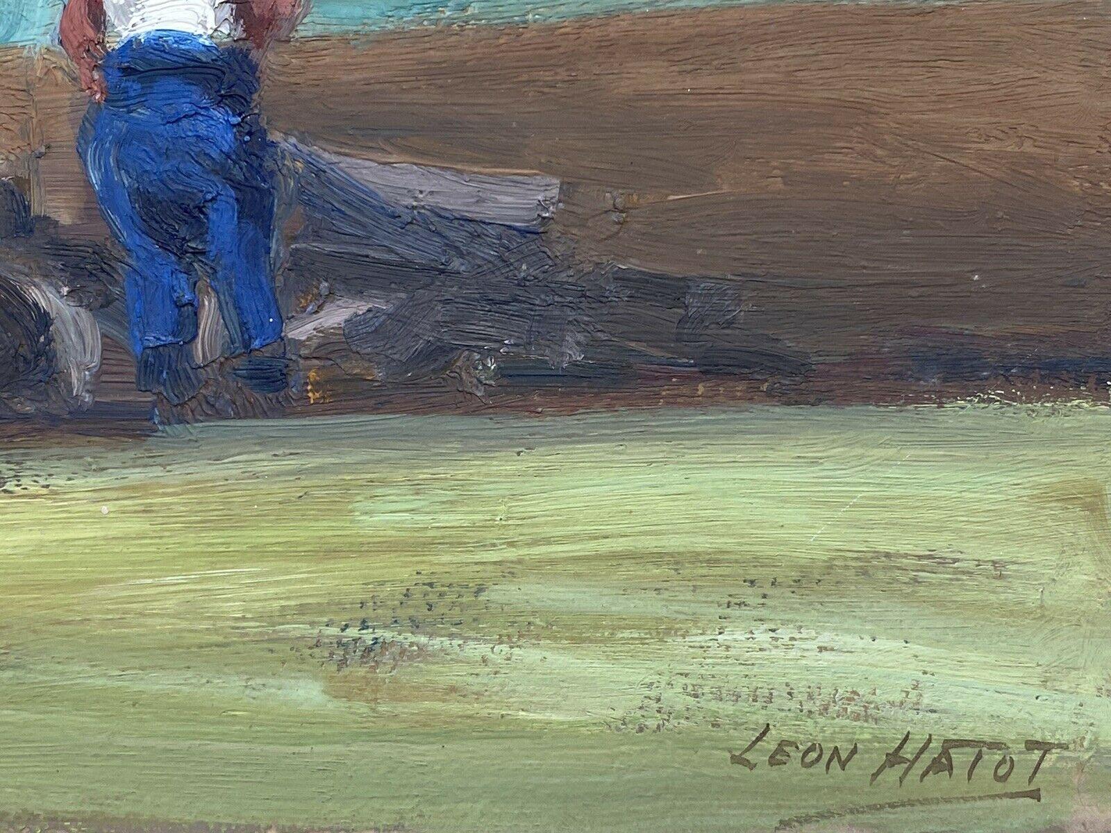Leon Hatot (1883-1953), impressionniste français des années 1930, fermier, chevaux au chalumeau 4
