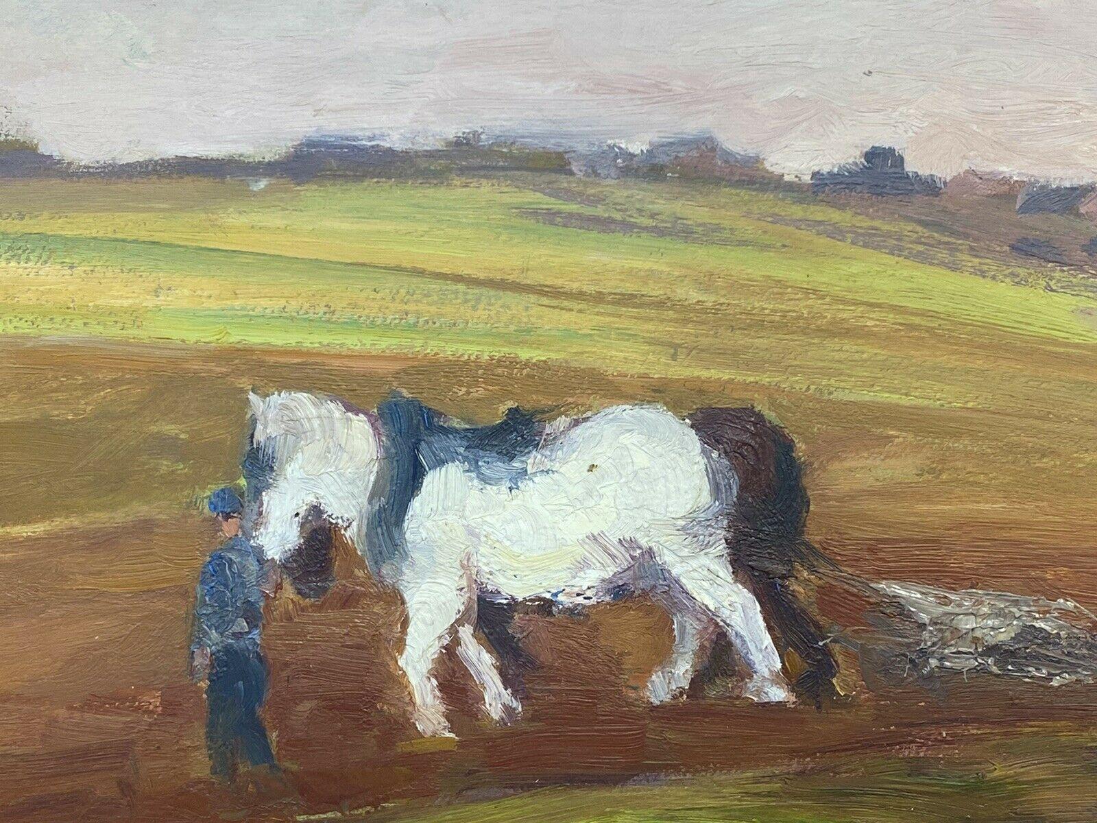 Leon Hatot (1883-1953) French Impressionist Oil - Farmer with Horse in Field 1