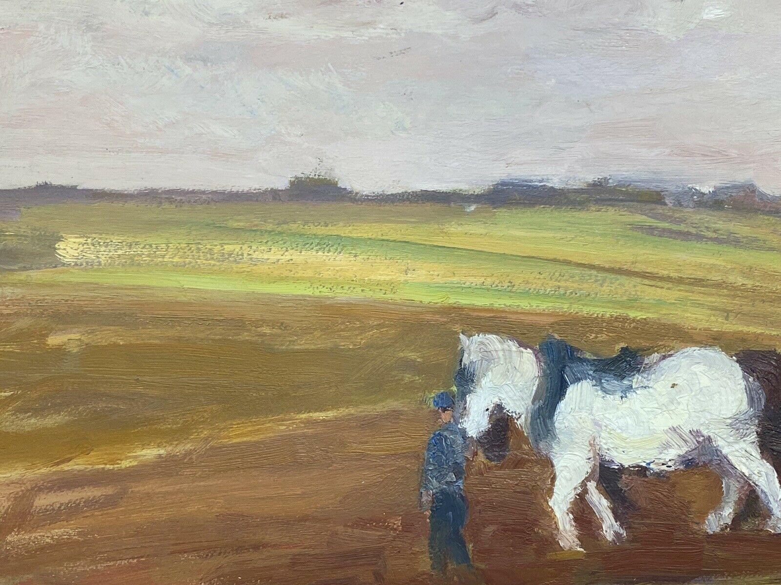 Leon Hatot (1883-1953) French Impressionist Oil - Farmer with Horse in Field 3
