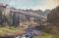 Leon Hatot (1883-1953) French Signed Impressionist Oil - River Valley Landscape