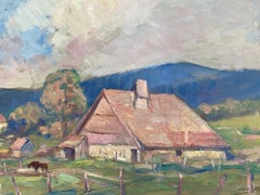 Leon Hatot (1883-1953) Signed French Impressionist Oil - Farmhouse