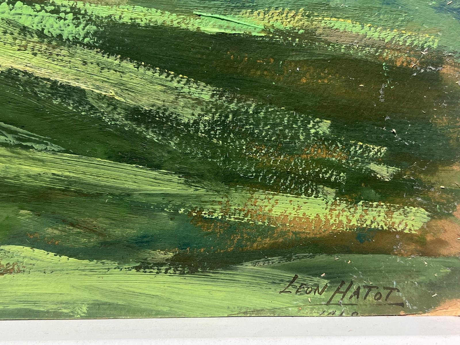 Artist/ School: Leon Hatot (French 1883-1953), signed and dated

Title: Impressionist oil painting 

Medium: signed oil painting on thick paper, stuck on board unframed.

Size:  painting: 12 x 20 inches.

Provenance: all the paintings we have for