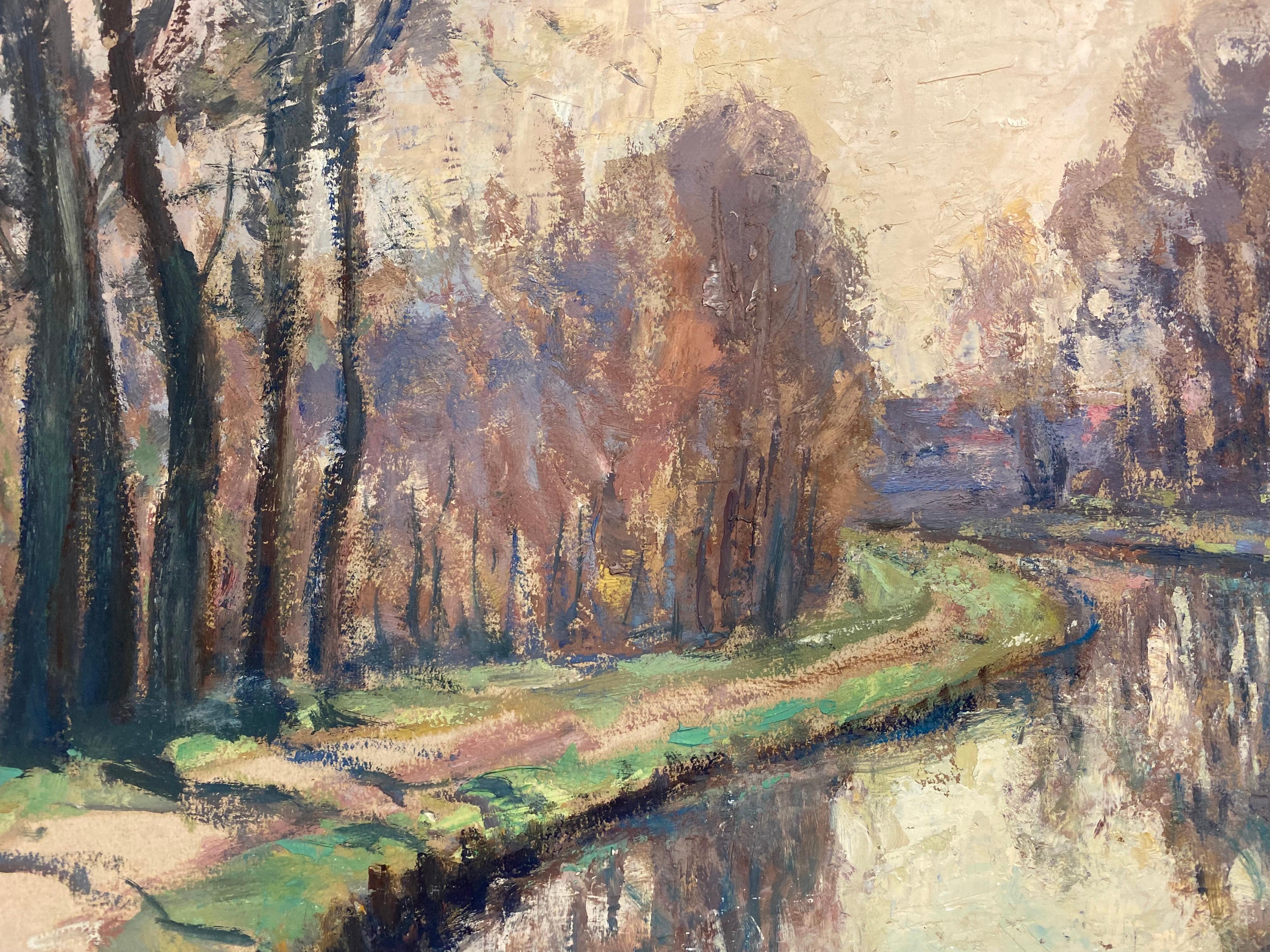 Artist/ School: Leon Hatot (French 1883-1953), signed lower corner

Title: Impressionist oil painting 

Medium: oil painting on thick paper, unframed.

Size:  painting: 13 x 19.75 inches.

Provenance: all the paintings we have for sale by this