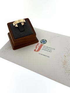 Bague en or jaune à diamant flexible Leon Hatot