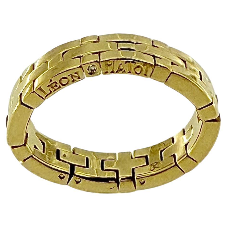 Leon Hatot Yellow Gold Flexible Diamond Ring