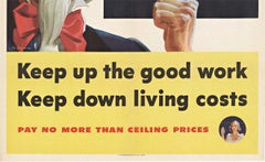 Original Keep Up the Good Work - Uncle Sam vintage WWII poster
