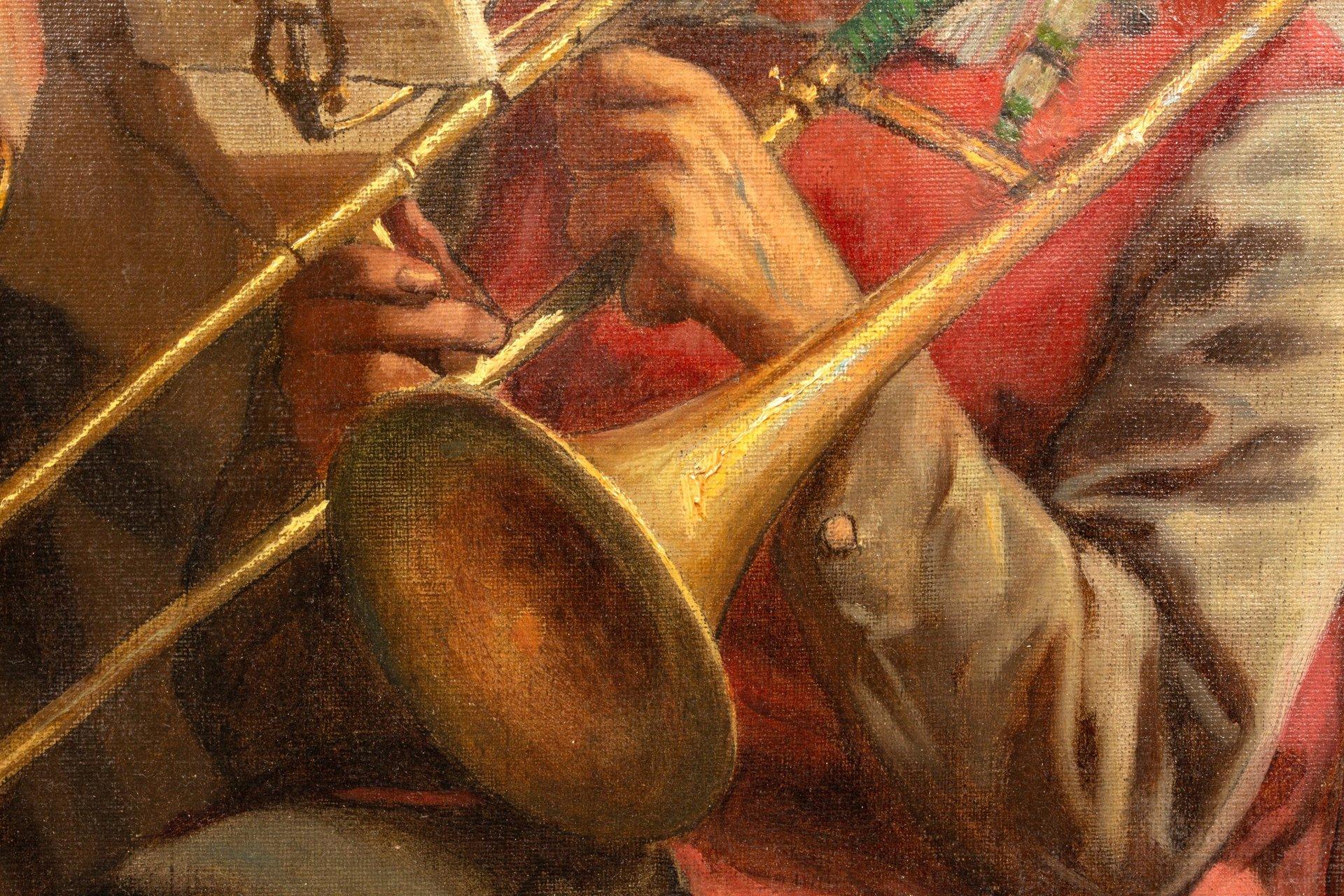 Un concert cacophonique oil on canvas by Leon Herbo (1850 - 1907) 2