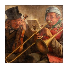 Un concert cacophonique oil on canvas by Leon Herbo (1850 - 1907)