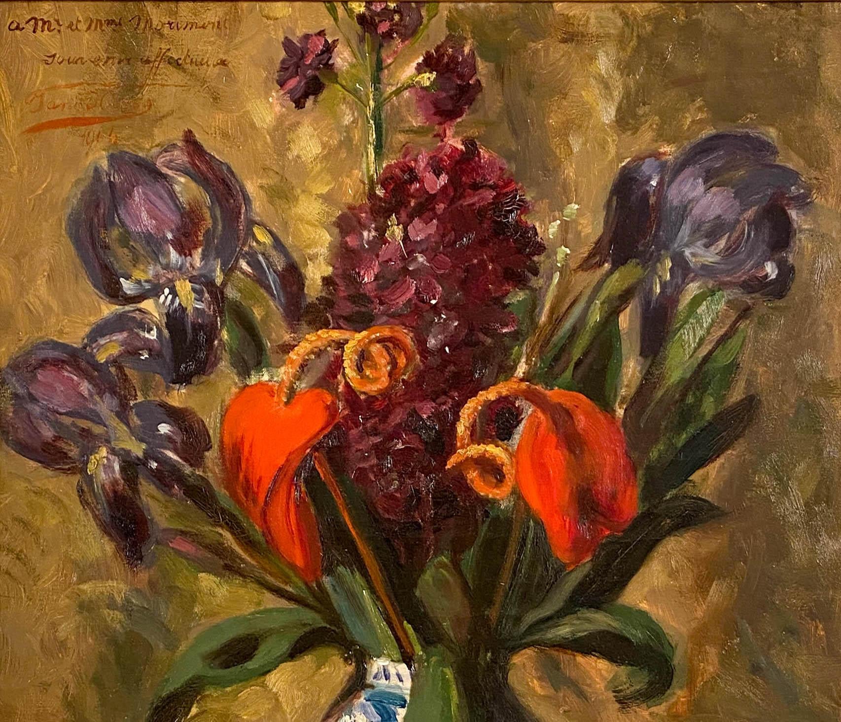 Fleurs-Vase von Fleurs (Post-Impressionismus), Painting, von Leon Herbo