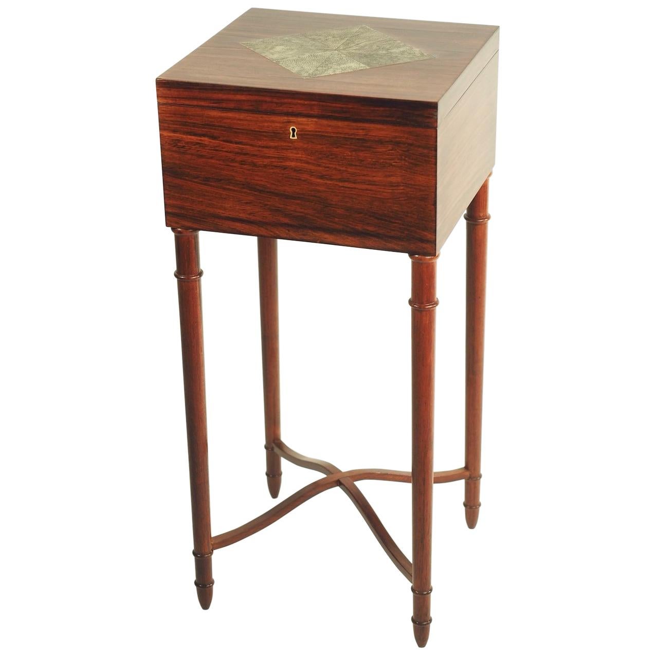 Leon Jallot Lift-Top Side Table For Sale