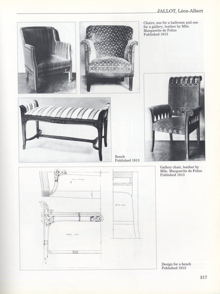 Leon Jallot Sculpted Walnut Desk And Chair For Sale At 1stdibs