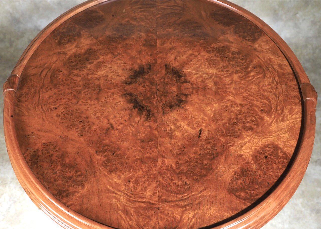 Leon Jallot Tiered Table in Pearwood and Camphor Burl For Sale 2