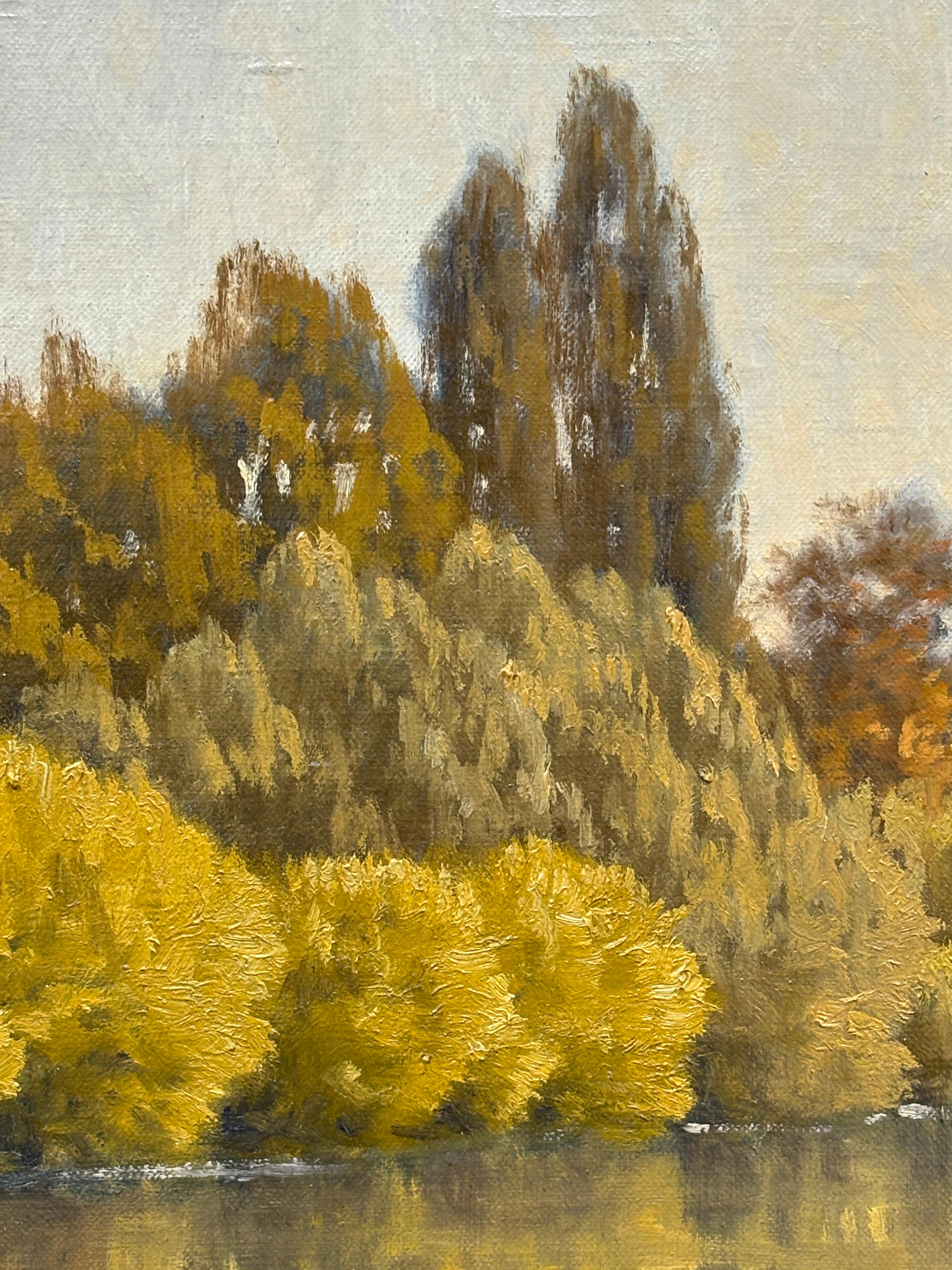 Un Coin de Seine a Vetheuil (Le Matin) (Braun), Figurative Painting, von Leon Joubert