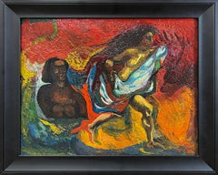 Bathers, Modernist Nudes, Oil on Canvas, Signed and Titled