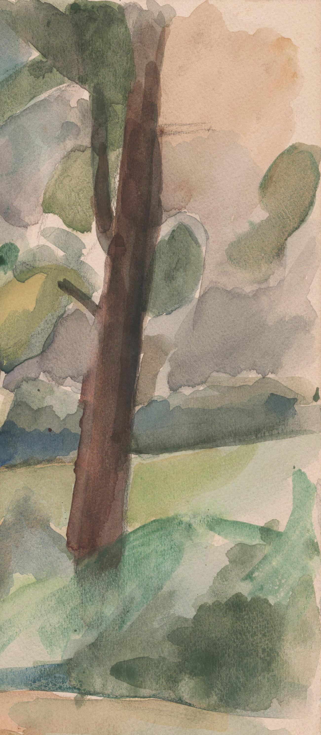 Paesaggio con alberi - Painting American Modern di Leon Kelly