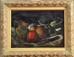 Leon Kelly, Fruit and Pearing Knife, Oil on Canvas, 1923