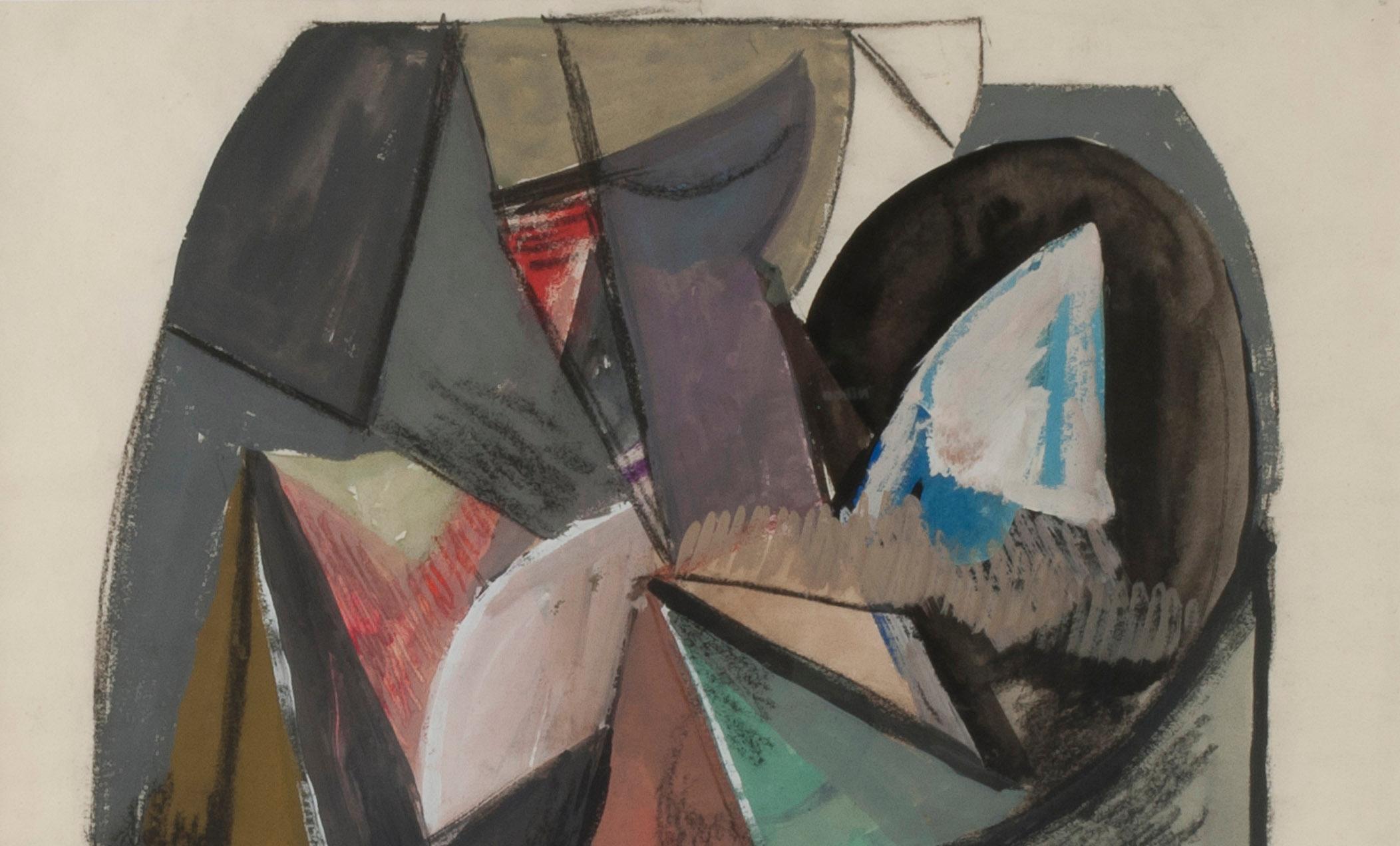 Astrazione cubista senza titolo
Firmato e datato in basso a destra
Acquerello, carboncino e gouache su carta, 1922
Provenienza: Proprietà dell'artista
                      Schroeder, Romero & Shredder, New York
In mostra: Francis Nauman, Leon