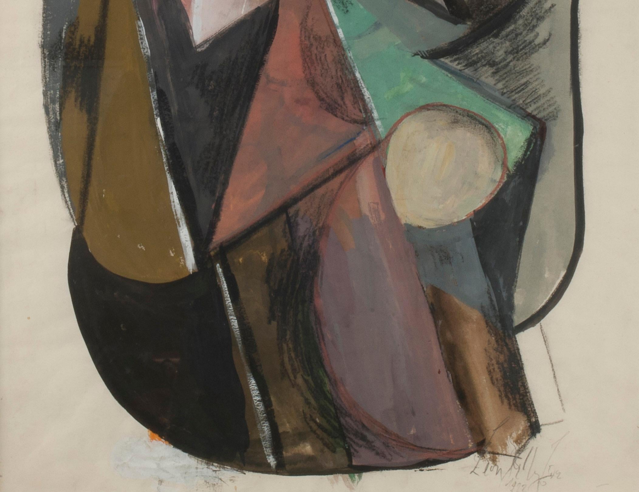 Untitled Cubist Abstraction
Signed and dated lower right
Watercolor, charcoal and gouache on paper, 1922
Provenance: Estate of the Artist
                      Schroeder, Romero & Shredder, New York
Exhibited: Francis Nauman, Leon Kelly: Draftsman