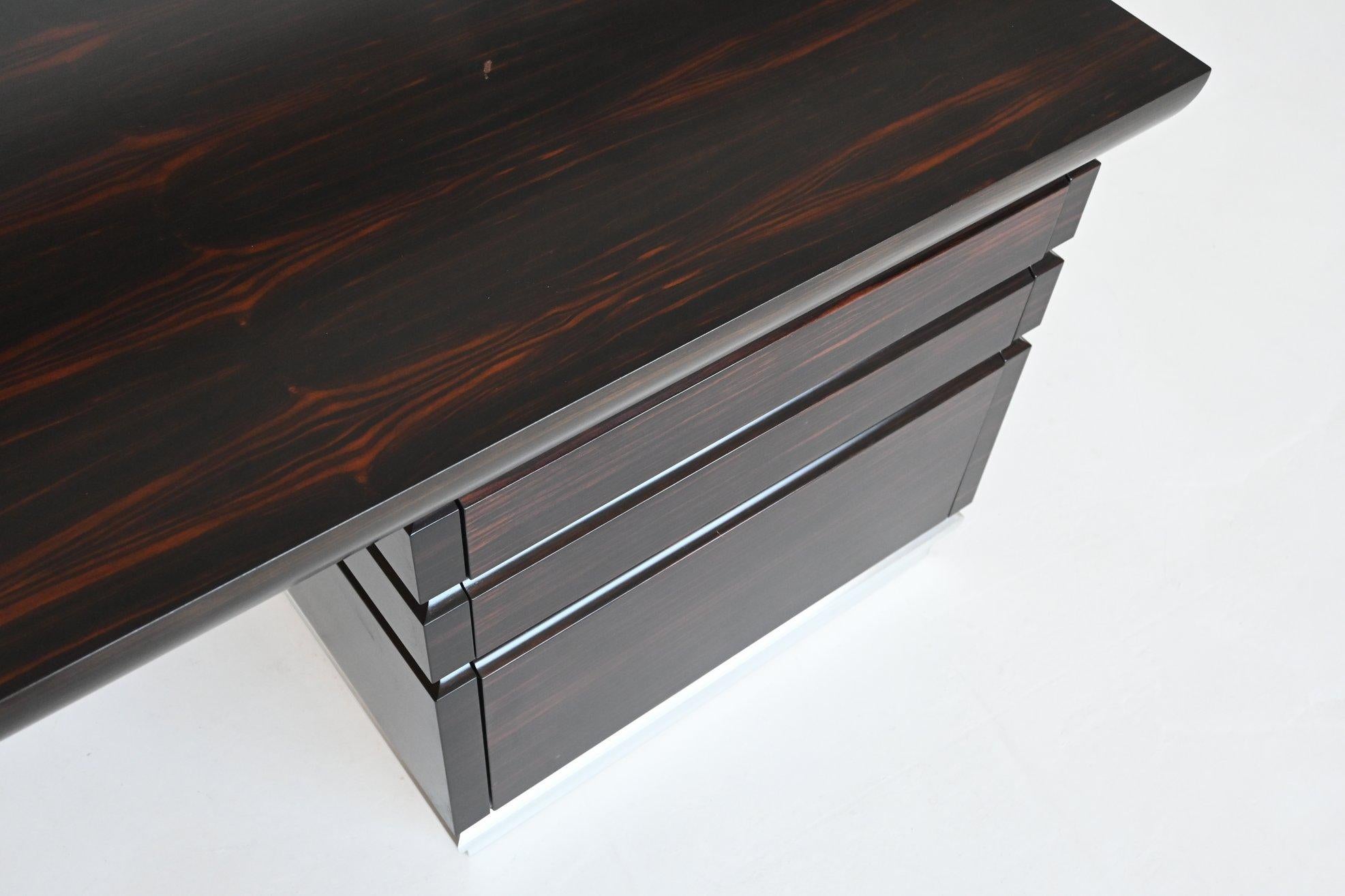 Leon Krier Scriptor writing desk in ebony and aluminium Giorgetti Italy 1990 7