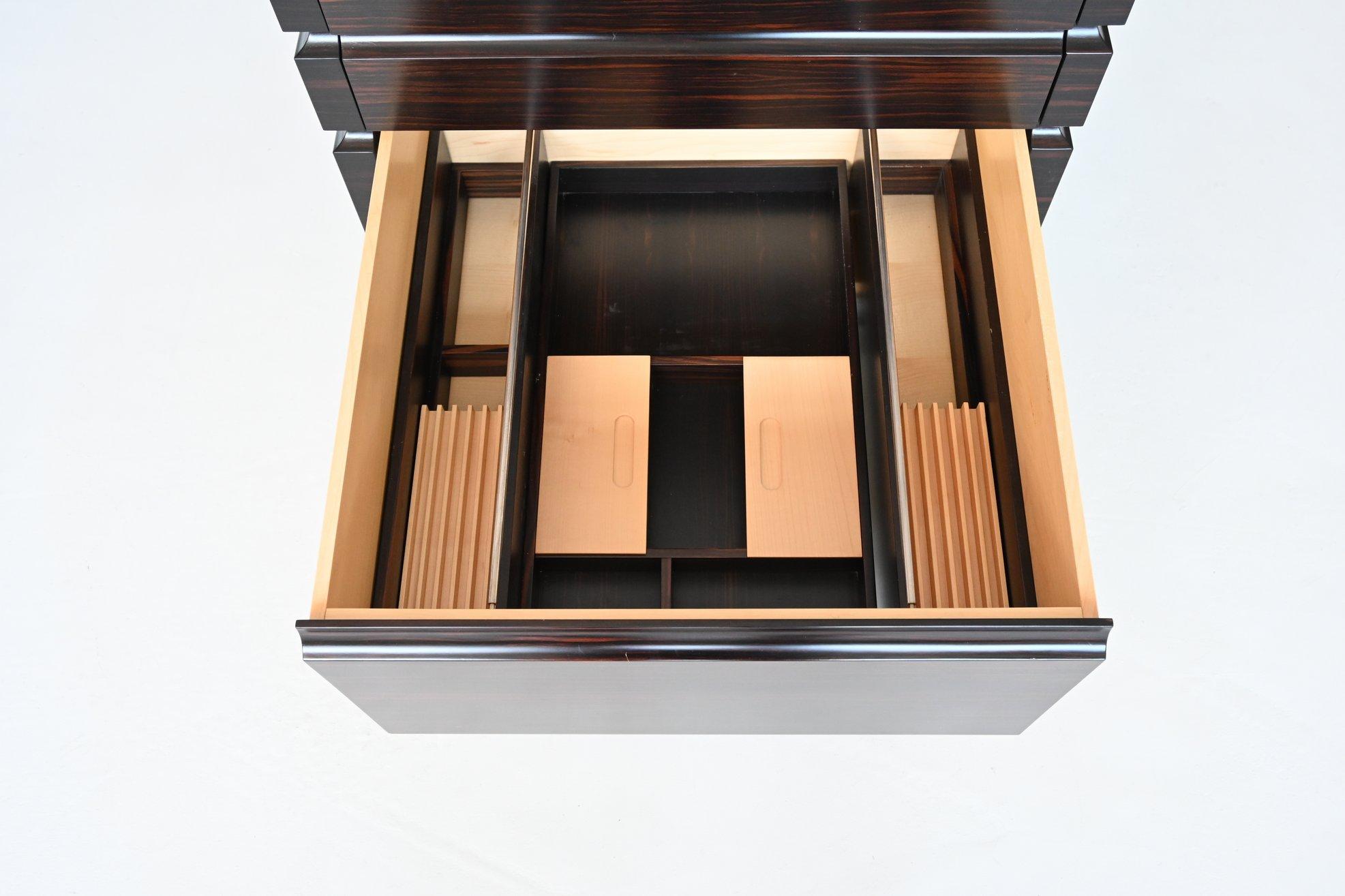 Leon Krier Scriptor writing desk in ebony and aluminium Giorgetti Italy 1990 3