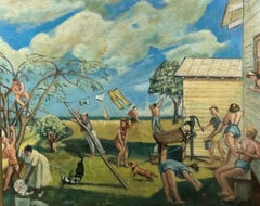 A Summer Day WPA American Scene Social Realism Modern Ashcan Early 20th Century
