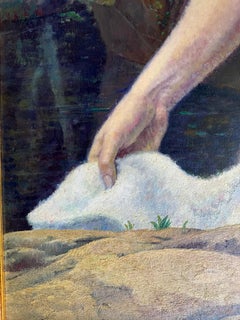 Timeless and Classic Nude Girl at Pool  -  Academic Artist