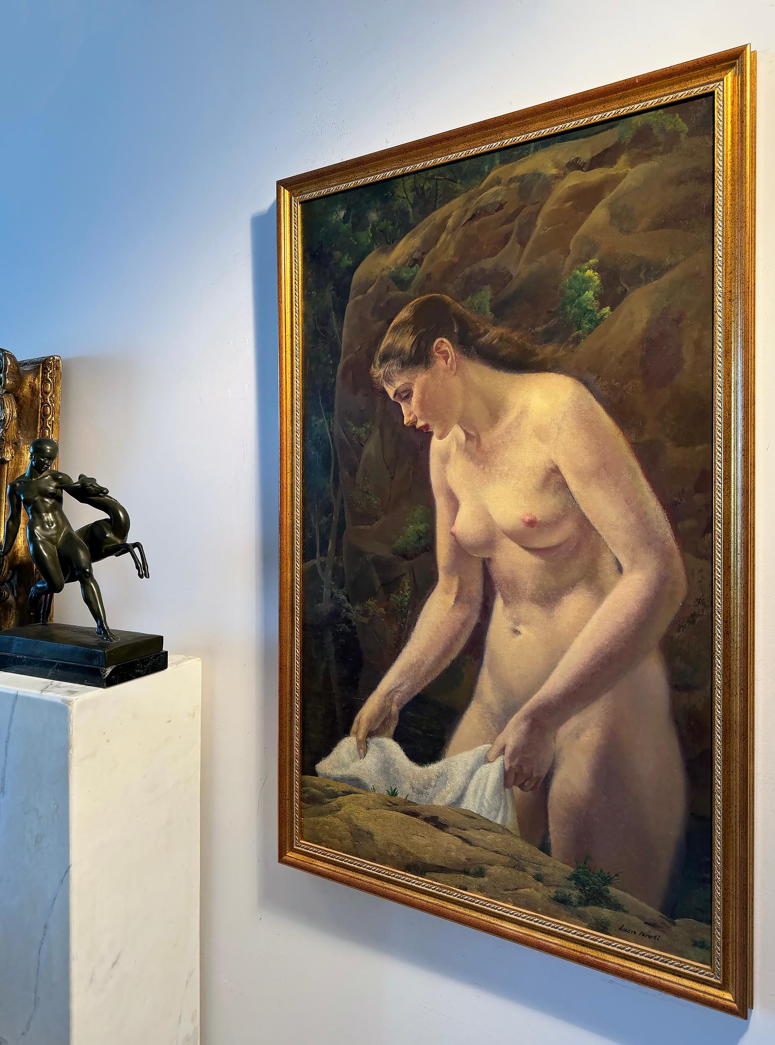 Classica e senza tempo Ragazza nuda in piscina  -  Artista Accademico in vendita 3