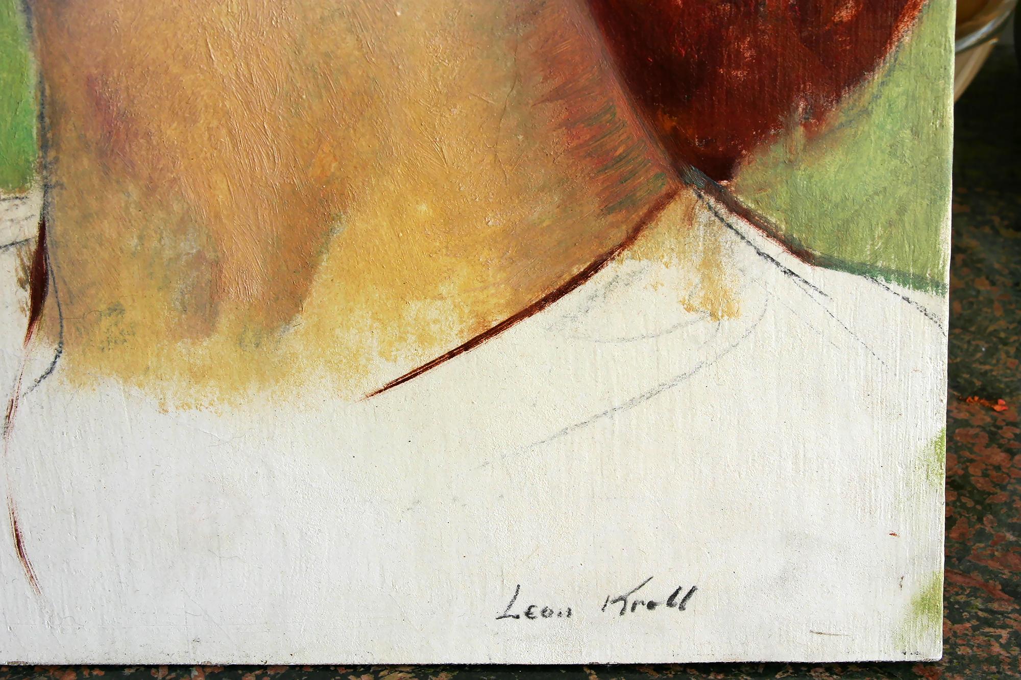 Porträt eines Rotkopfes im Profil (Braun), Portrait Painting, von Leon Kroll