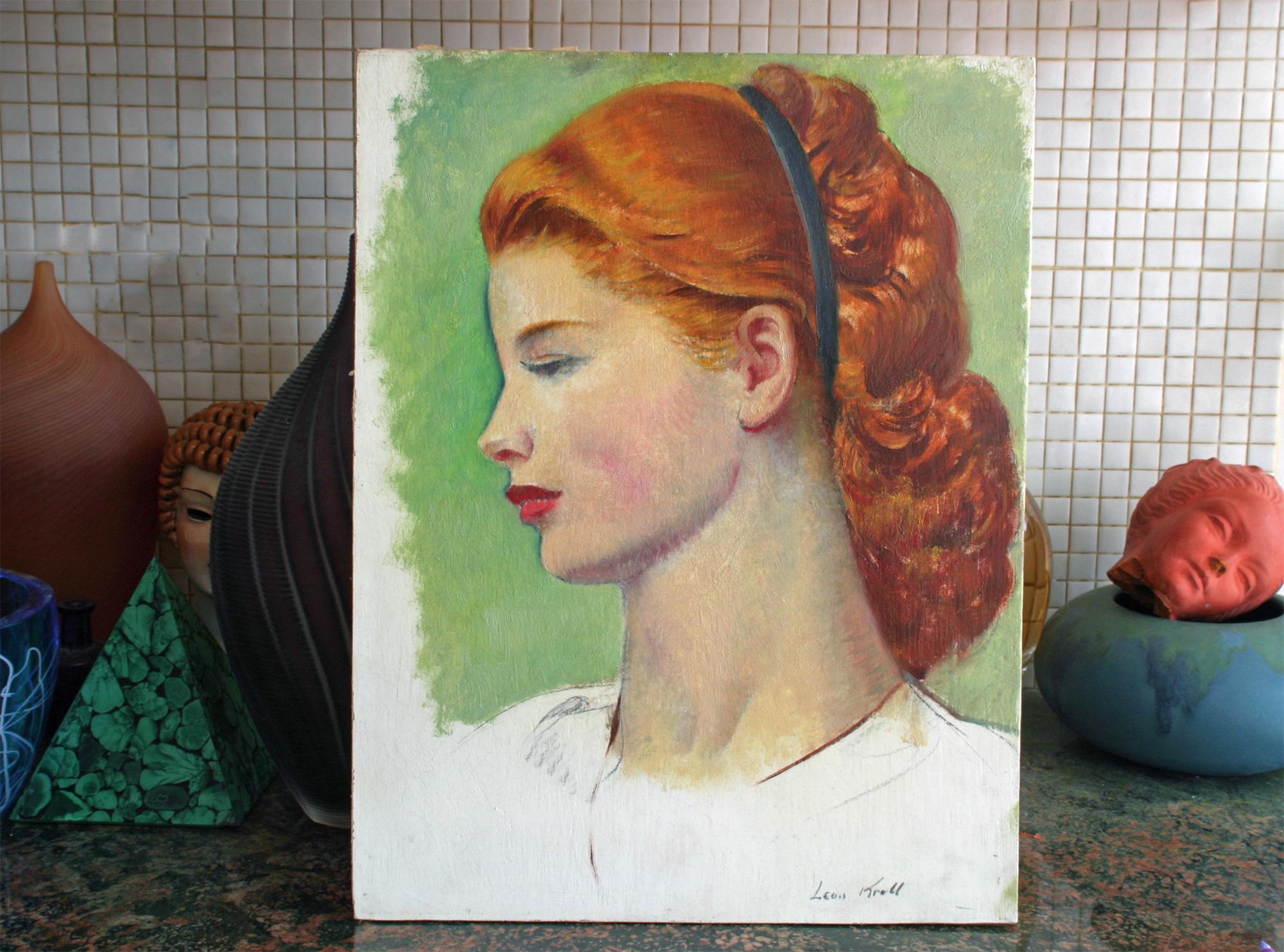 redhead portrait painting