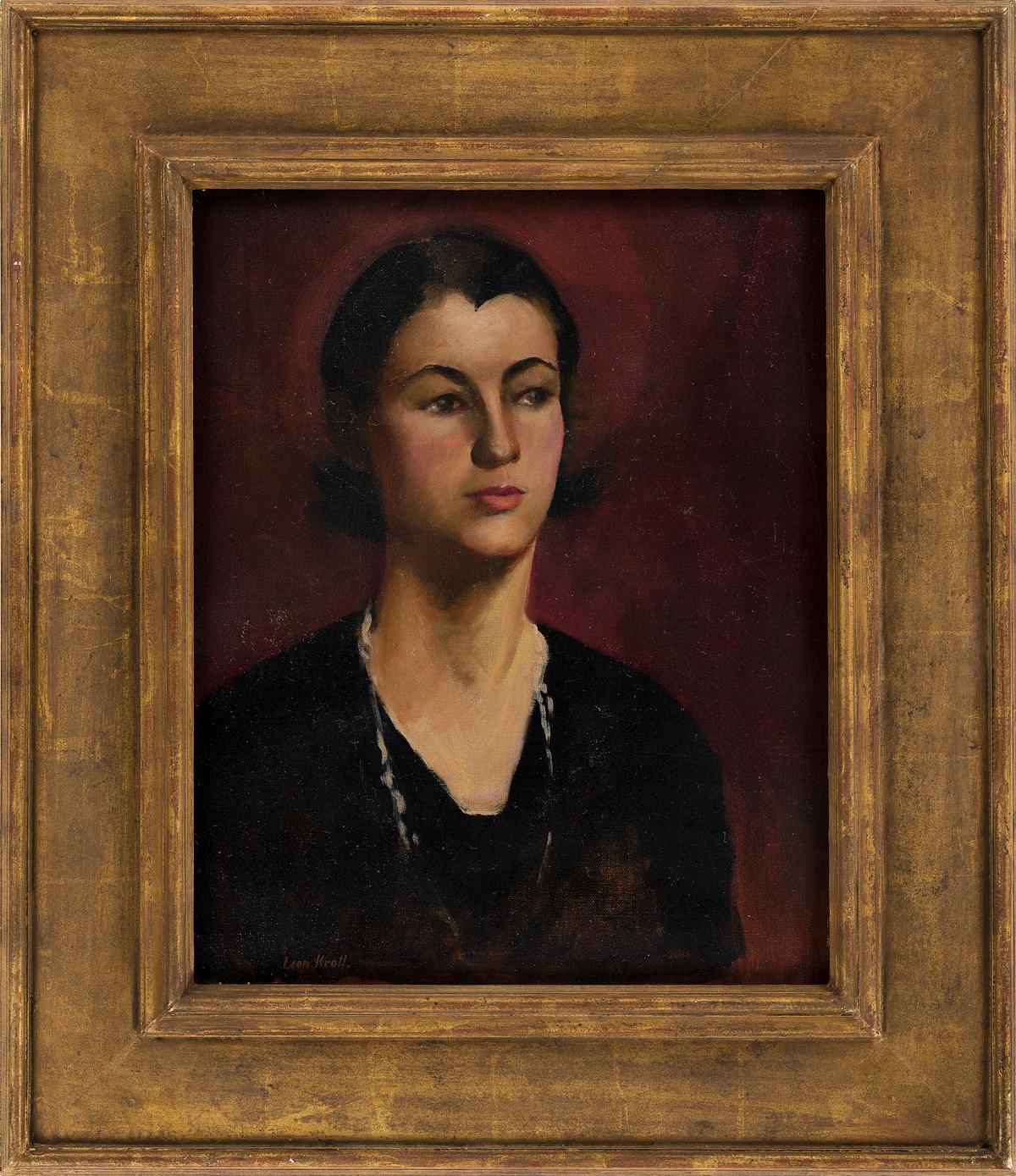 « Portrait d'une femme », Leon Kroll, réalisme américain du milieu du siècle dernier en vente 1