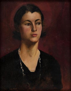"Portrait of a Woman," Leon Kroll, Mid-Century American Realism