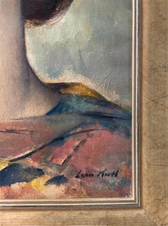 Portrait of an Elegant Young Woman in Warm Grays and Soft Ochers