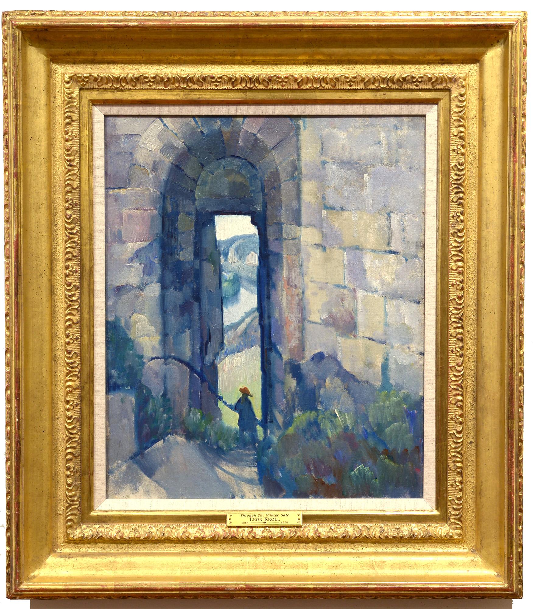 Through the Village Gate - Painting by Leon Kroll