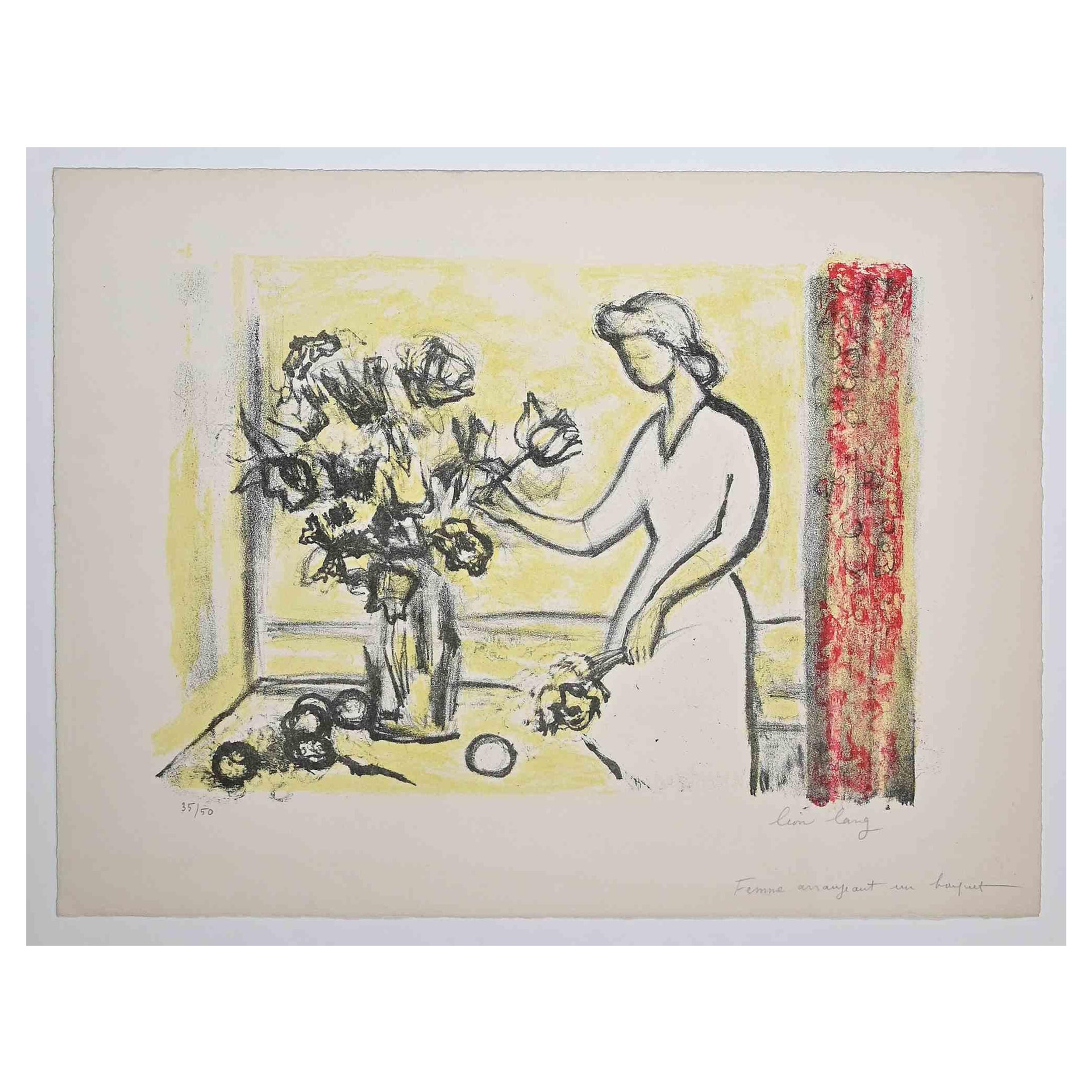 La donna è una litografia originale realizzata da Leon Lang a metà del XX secolo.

L'opera d'arte è in buone condizioni.

Firmato a mano.

Numerato. Edizione, 35/50.

L'opera d'arte è rappresentata con tratti morbidi in una composizione ben