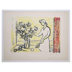 Woman - Lithograph by Léon Lang - Mid-20th Century