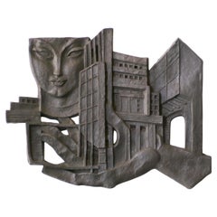 Leon Leyritz Large Architectural Wall Sculpture