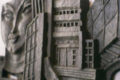 Léon Leyritz – Monumental Lead Wall Sculpture, 1963