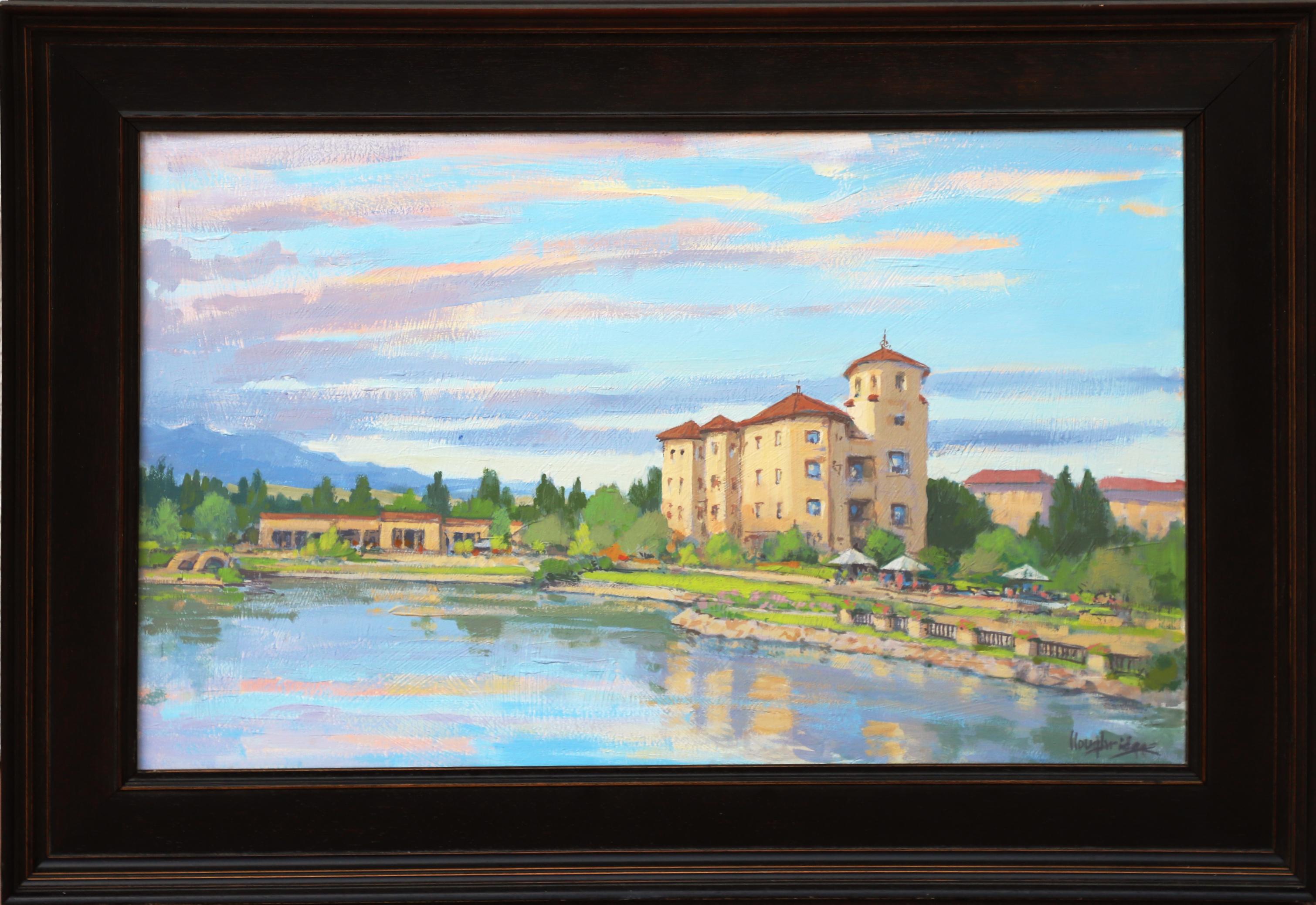 Abendliche Farben – Painting von Leon Loughridge