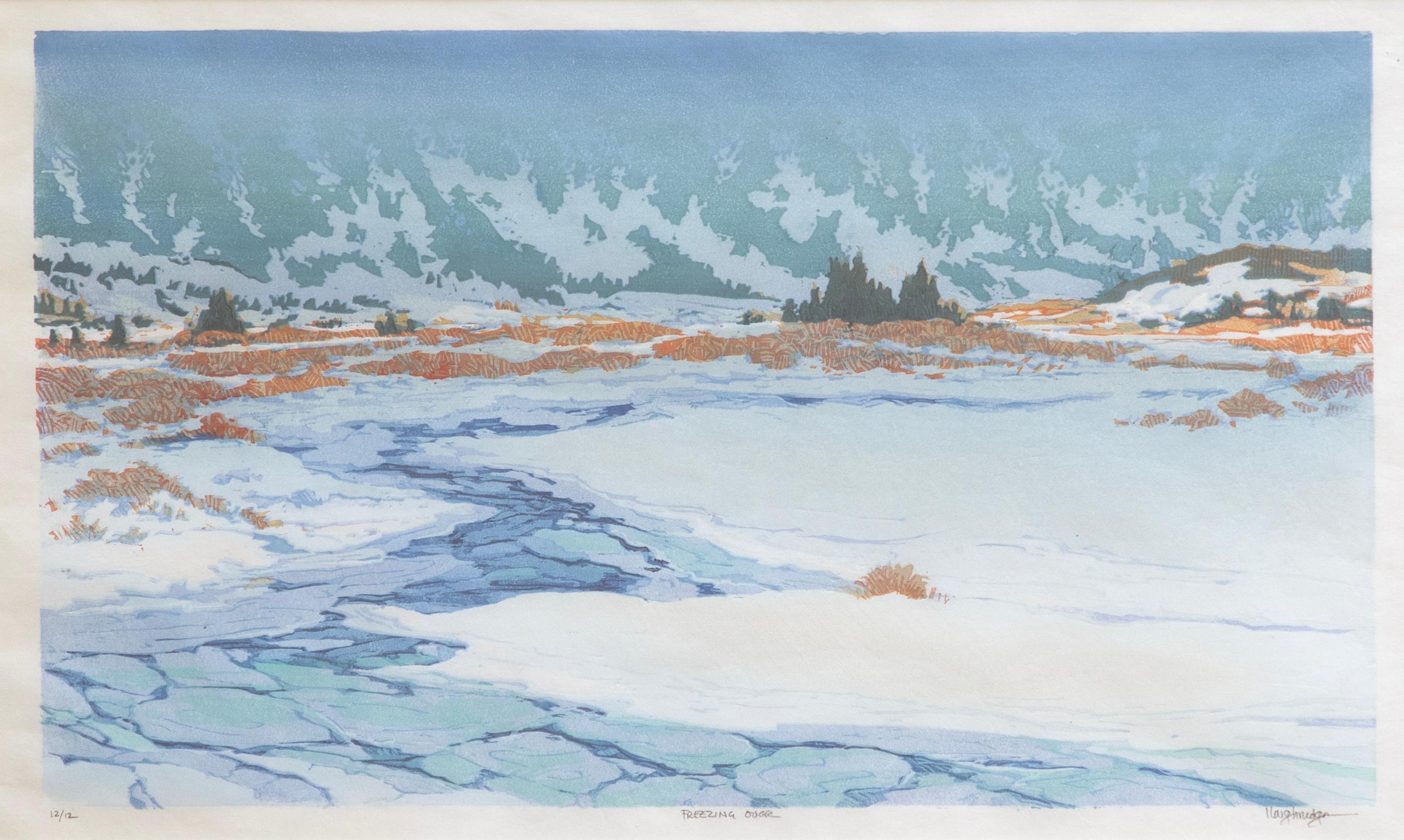 La congélation - Impressionnisme Print par Leon Loughridge