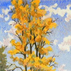 Golden Sentinel (aspen trees, autumn foliage, mountains, yellow)